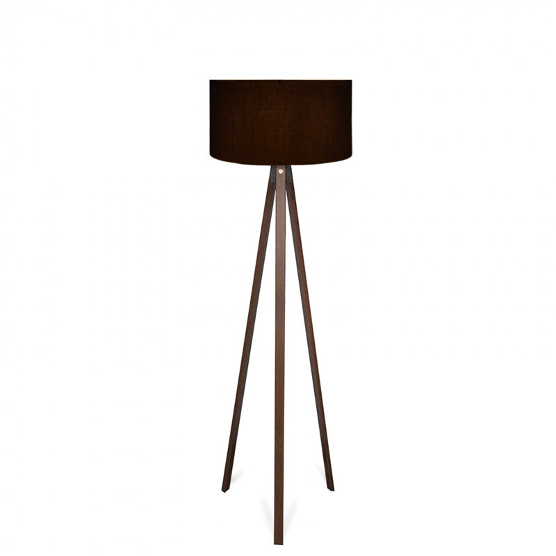 Clarita 140cm Tripod Floor Lamp, Brown