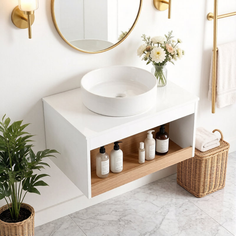 Meuble-lavabo 24 po avec lavabo et tablette de rangement