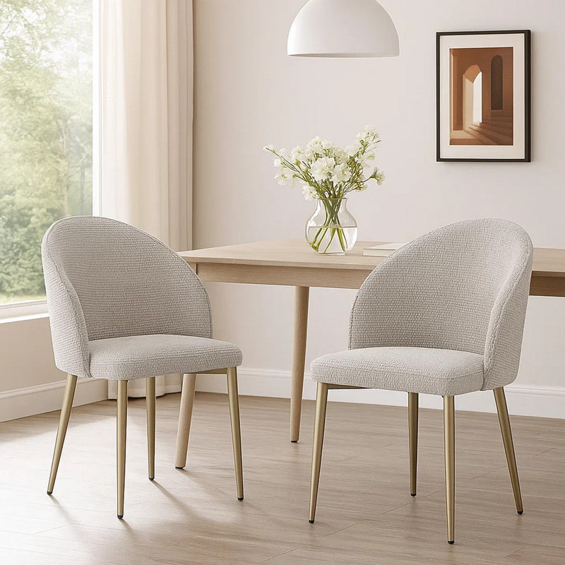 Ensemble de 2 chaises d'appoint Geru , Gris clair
