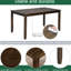 Table de salle à manger rectangulaire moderne en noyer 6 avec 4 chaises et banc, surface lisse, capacité de poids élevée, 6 pieds antidérapants, salon de famille