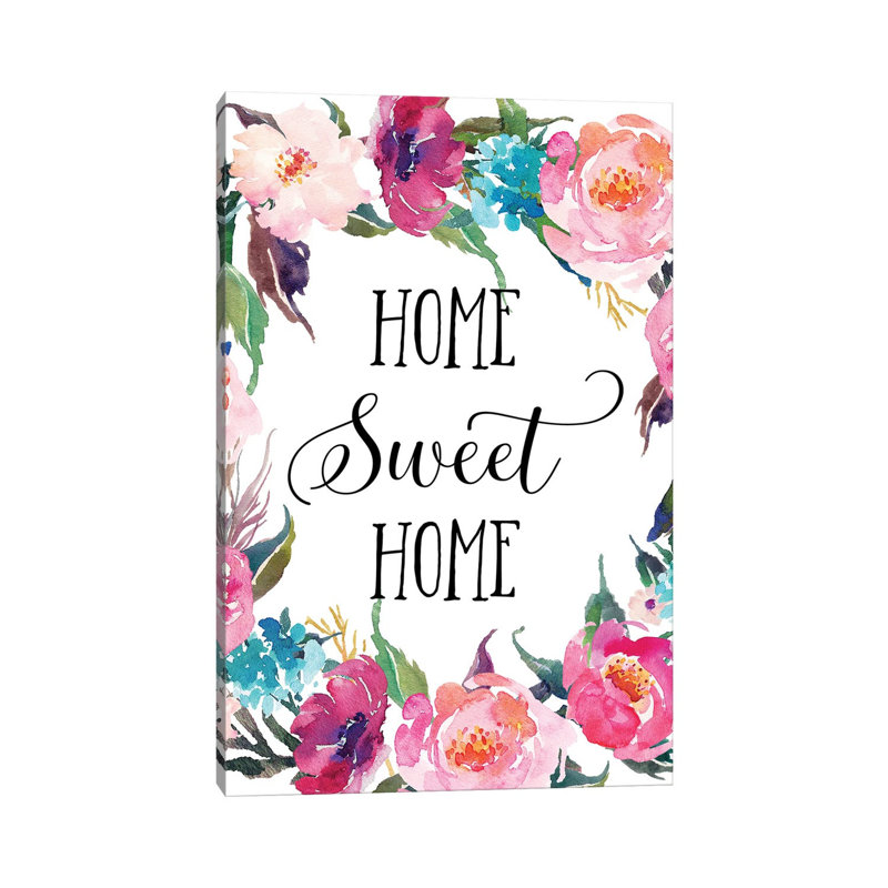 Home Sweet Home - Print on Canvas, Wrapped Canvas, 30.48cm H x 20.32cm W x 1.91cm D