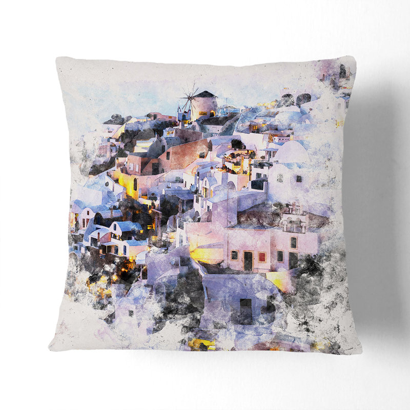 Square Throw Cushion, White, 40cm H x 40cm W x 15cm D