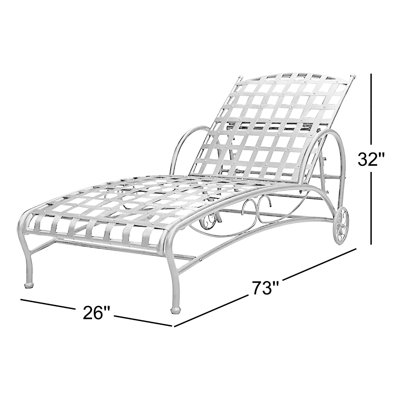 Chaise longue simple inclinable 73 po Arifa