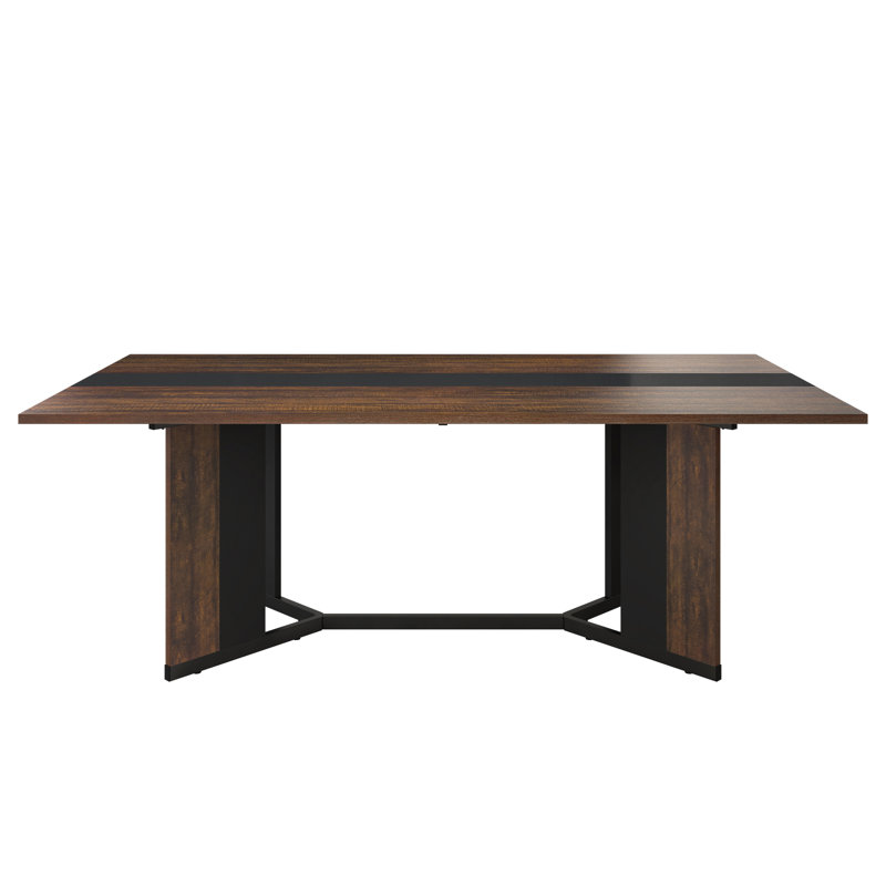 Bureau de direction rectangulaire réglable en hauteur l 71 po
