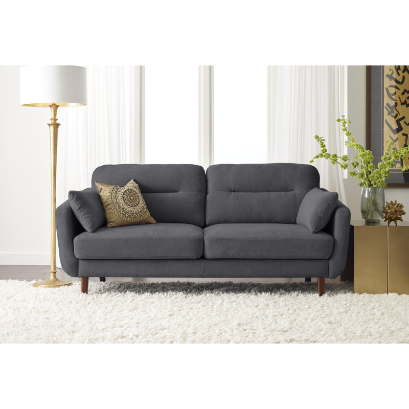 Serta Sierra 61" Flared Arm Loveseat, Slate Gray, 35" H x 61" W x 32" D