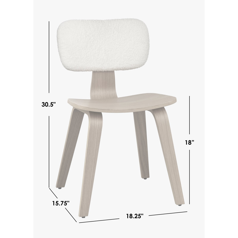 Chaise d'appoint rembourrée de couleur blanche Juliette