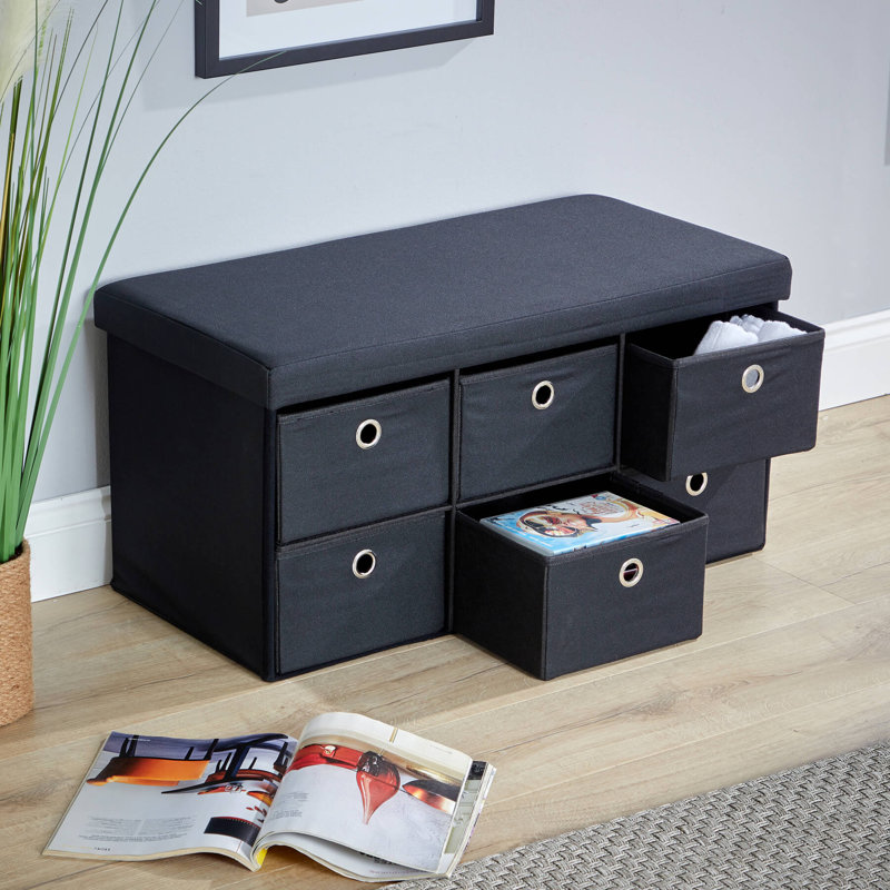 Sayden Wide 6 Drawer Storage Ottoman