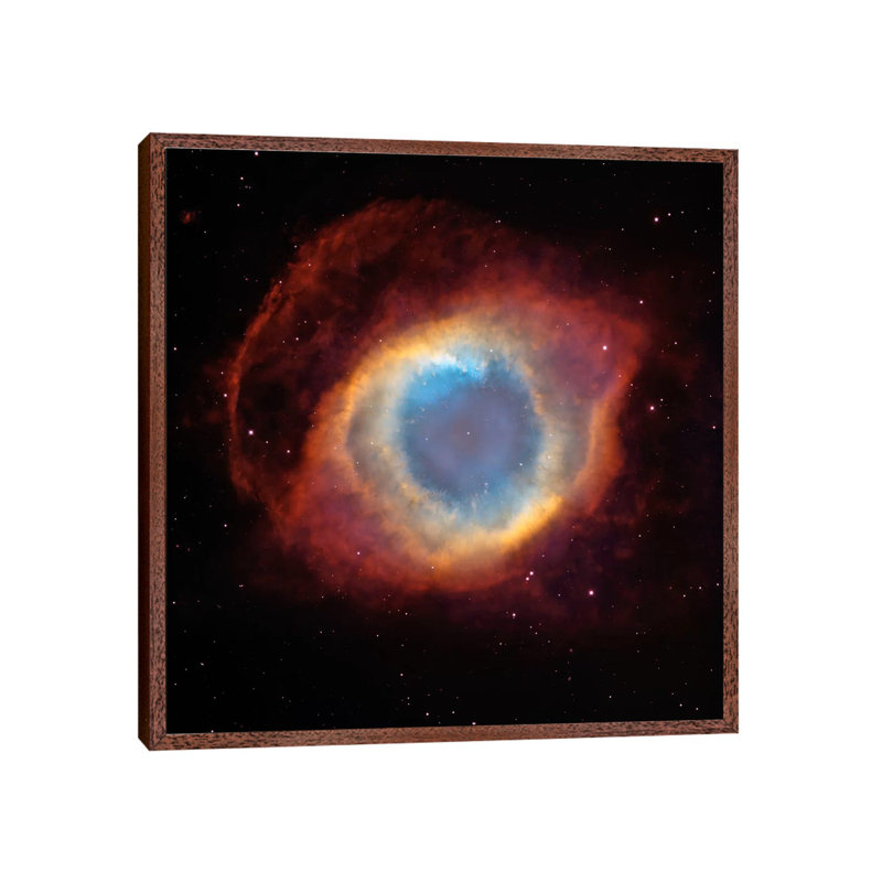 Helix (Eye Of God) Nebula (Hubble Space Telescope) - Floater Frame Print on Canvas, 45.72 cm H x 45.72 cm W, Brown