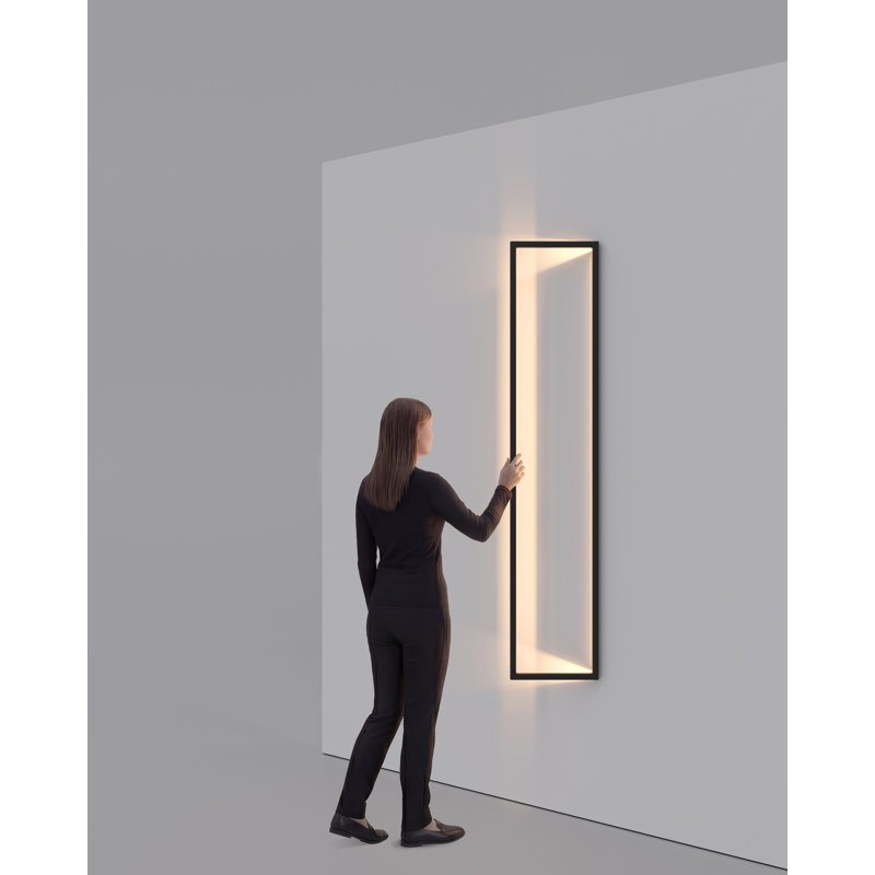 1 - Light LED Flush Mounted Sconce, 1.26" H x 13.39" W x 66.54" D