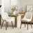 Modern Upholstered Dining Chairs with Solid Wood Legs-876970623