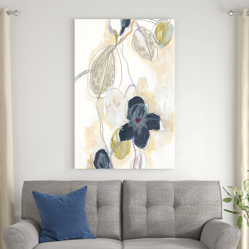 Orchidée abstraite I, H 48 po x l 32 po x P 1,25 po