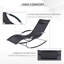 Chaise longue en acier Anyelo, chaise berçante en acier Zero Gravity et chaise berçante inclinable avec coussin amovible-187813557