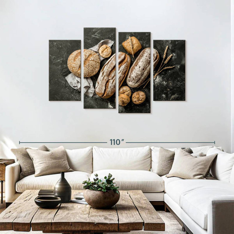 Yarlin Handmade Rye Loaves, 48" H x 75" W