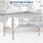 182.9cm W Stainless Steel Top Workbench
