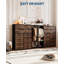 Commode 16 tiroirs avec portemanteau, unité de rangement en tissu-660406176