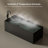 MonBlari 59" X 27.5" Free standing Black Soaking Solid Surface Bathtub with Overflow and Pop-up Drain For Bathroom-124071266-126677821