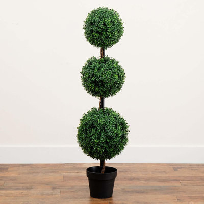 Artificial Boxwood Topiary in Planter
