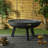 Harbour Housewares - Round Fire Pit Spark Guard - 72.5cm - Grey