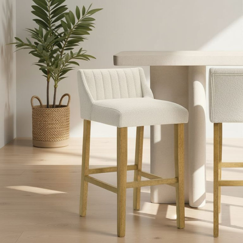 Tabouret de bar en bois Faune Modern, Éclat ambré, 1, Tabouret de bar (siège d'une hauteur de 29,5 po)