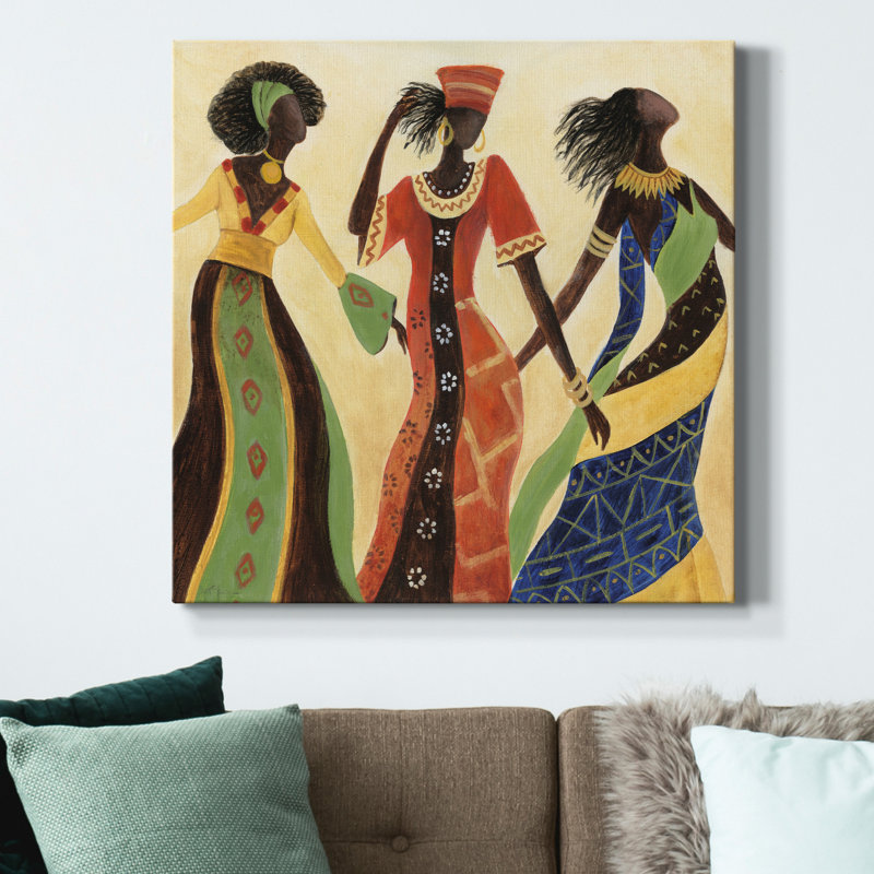 Les femmes de Marrakech II - impression sur toile tendue, H 40 po x l 40 po x P 1 po