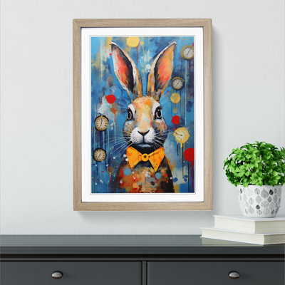 XYZ-FRM-V1223-5344 Rabbit Impressionism No.3 1 Piece Single Picture Frame Wall Art