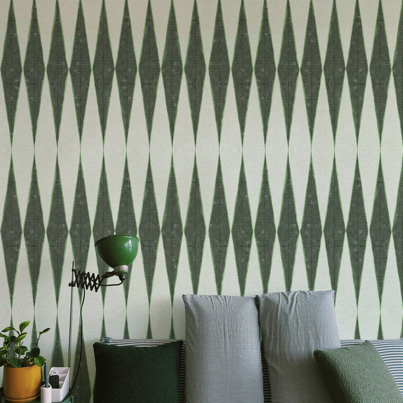 Green and White Chevron Wallpaper