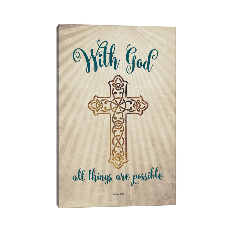 With God by Amanda Murray - Wrapped Canvas Print, 20.32 cm H x 30.48 cm W