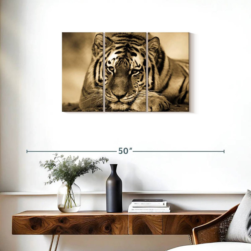 Ferocious Tiger III, 20" H x 33" W