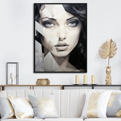 Black Marble Woman Beauty V - Abstract Portraits Wall Art
