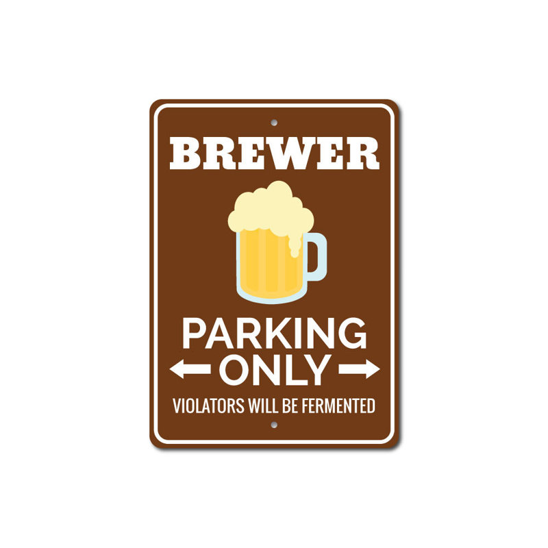 Enseigne de stationnement Brewer, H 10 po x l 14 po x P 0,04 po