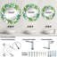 Green Herbs And Leaves On White - Miroir mural à motif rond-818616337