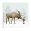 Winter Moose 1 Piece Floater Frame Wall Art on Canvas-2048308495-2072774611
