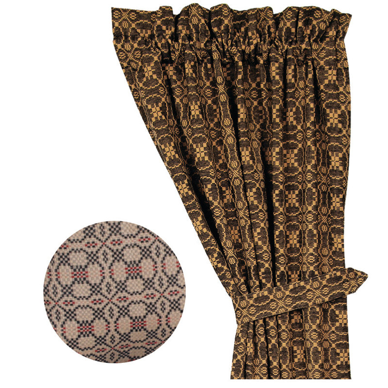 Ihechikara Semi Sheer Curtain, Black