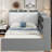 Preslei With Upholstered And Storage Headboard, Rotatable Board, Storage Shelves And 2 Drawers-2094419233