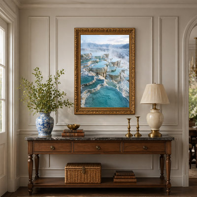 Toile blanche avec piscine turquoise et eau turquoise