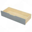 Lit plateforme en bois avec tablettes de rangement, tiroirs, station de charge et tête de lit tapissier-738165872-738165879