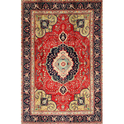 Tapis oriental rouge et bleu