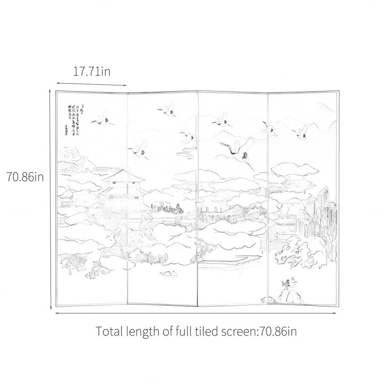 Landscape Bird Screen, 70.86" H x 70.86" W x 1.37" D