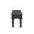 Gracie Mills 58-Inch Black Floral Distressed Solid Wood Dining Bench