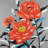 Three flowers - 32"x32" art on canvas