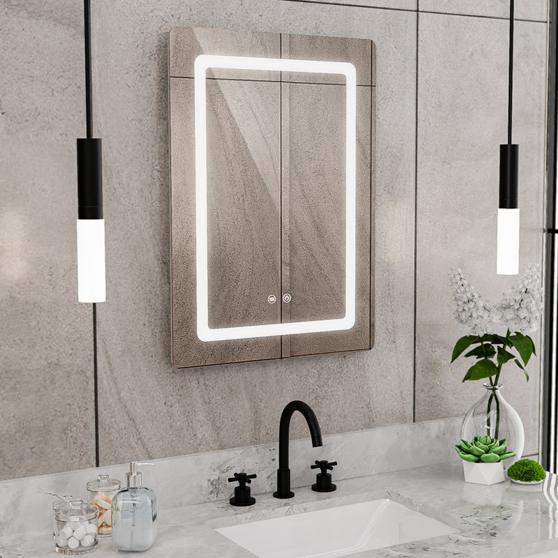 Brilliance 28 in. H x 20 in. W Rectangular Light-up Mirror