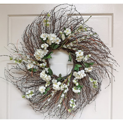 Handcrafted Faux Peony Silk 25'' Wreath