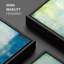 Birds Flying Over a Blue Ocean Green Field Abstract Wildlife Modern Art Rustic-858604657-858604658