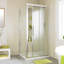 Apex 1900mm H Single Added Semi-Frameless Shower Door with Clear Glass-92078400