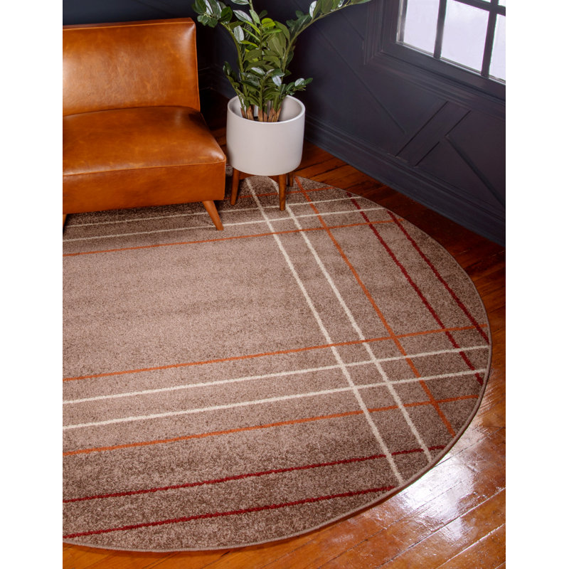 Abstract Area Rug, Round 244cm