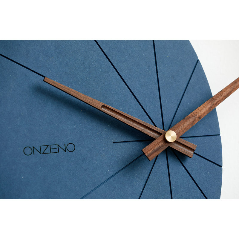 Wood Wall Clock, Blue