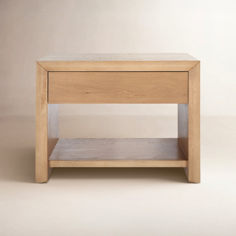 Darnell Wood 1 Drawer Nightstand, Natural