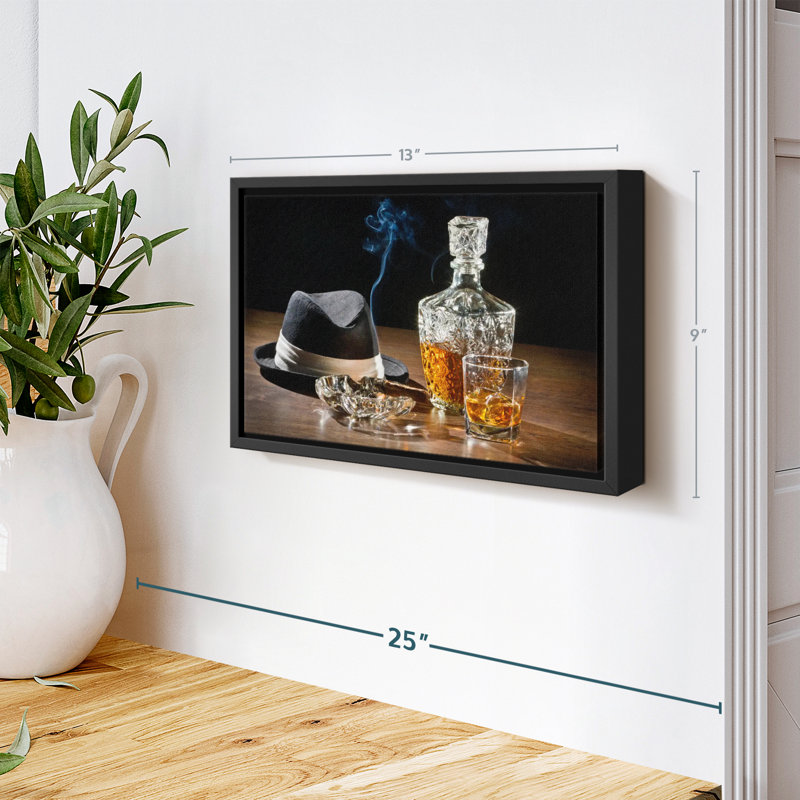 Impression rétro sur toile de whisky rétro, H 9 po x l 13 po