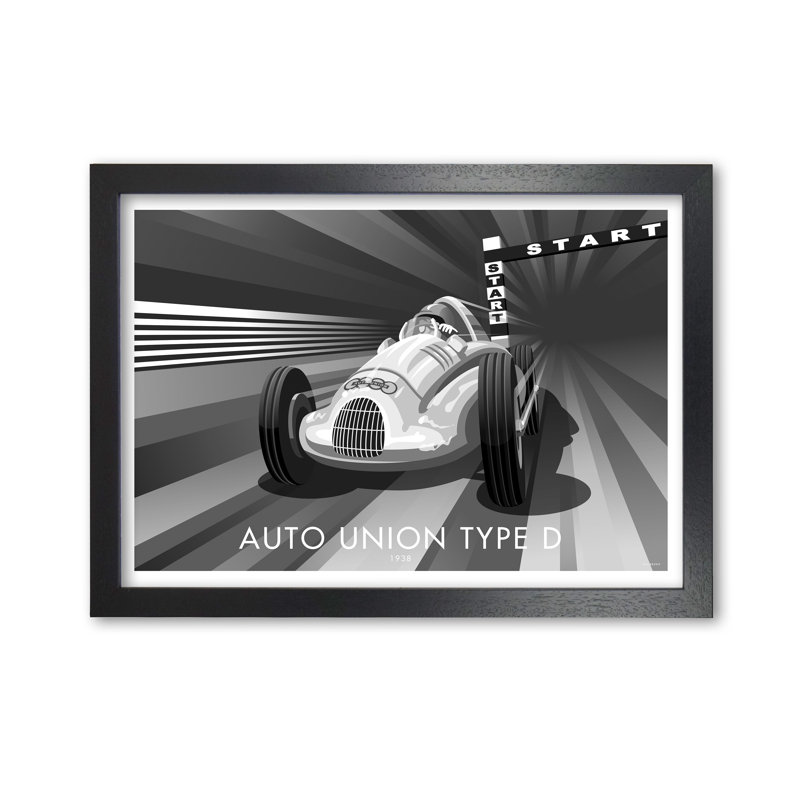 Auto Union by Stephen Millership - Print, Black, 29.7 cm H x 42 cm W x 5 cm D