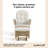 Hoop Glider and Ottoman - Driftwood and Ivory Boucle-350106382-350106384